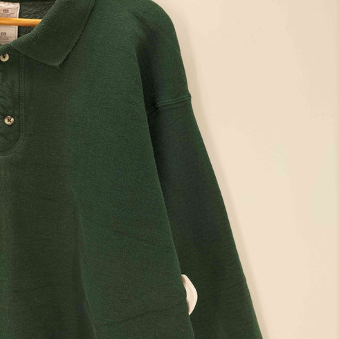 フルーツオブザルーム FRUIT OF THE LOOM 90-00s スウェット ポロ シャツ 裏起毛 メンズ import:XL