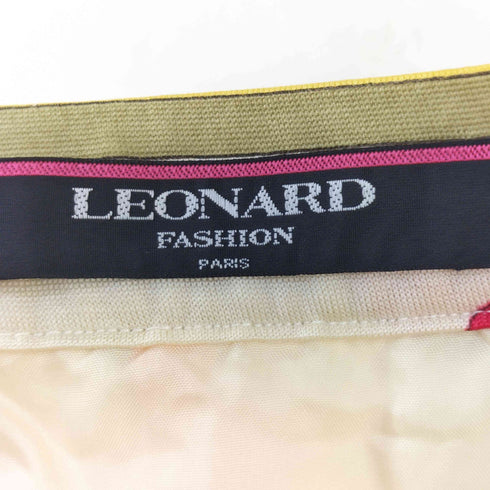 レオナール LEONARD ウール シルク フラワープリント スカート レディース 70