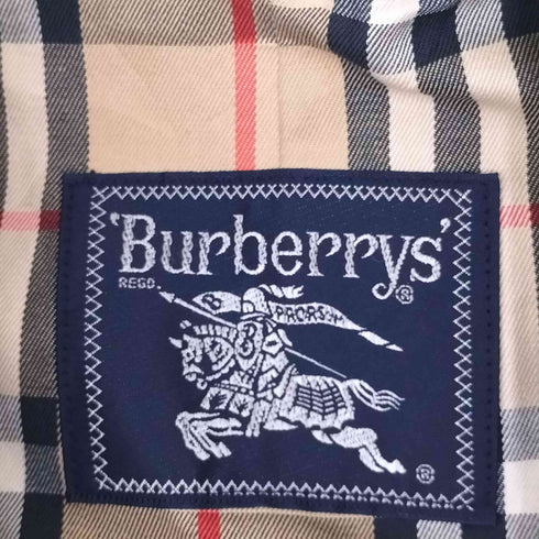 バーバリーズ BURBERRYS 90s 裏地ノバチェック 比翼 ステンカラーコート 玉蟲 玉虫 メンズ 170