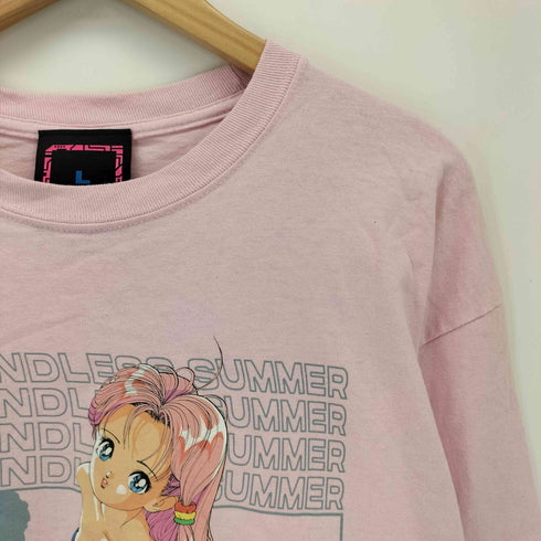 アキバ感電デンキ U-JIN GIRLS キャラクタープリント ロングスリーブTシャツ メンズ JPN:L