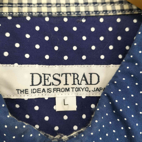 DESTRAD ドット柄 長袖 ボタンダウンシャツ メンズ JPN:L
