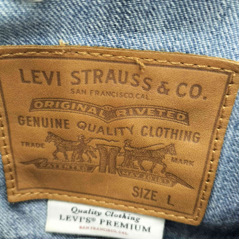 リーバイス Levis PREMIUM 3rd型 レザーパッチ デニム トラッカージャケット メンズ import:M