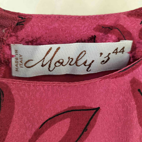 Marly's マリス イタリア製 総柄 ビジュー 長袖 ワンピース レディース 44