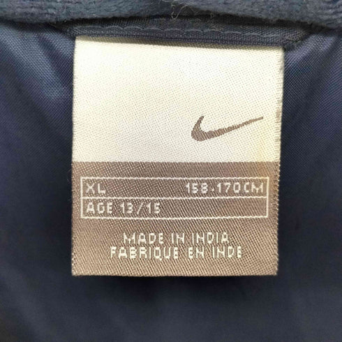ナイキ NIKE 00s グレータグ スウッシュロゴ刺繍 センターロゴ 比翼ジップ 中綿 ジャケット メンズ import:XL