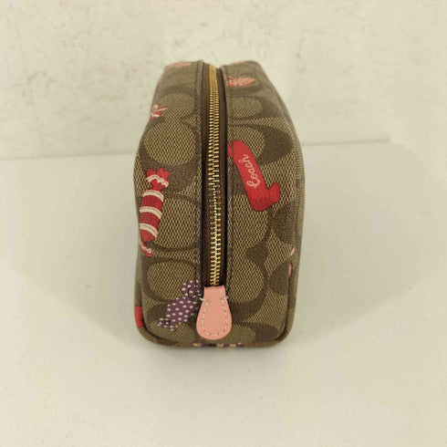 コーチ COACH 総柄 レザー コスメケース ポーチ レディース
