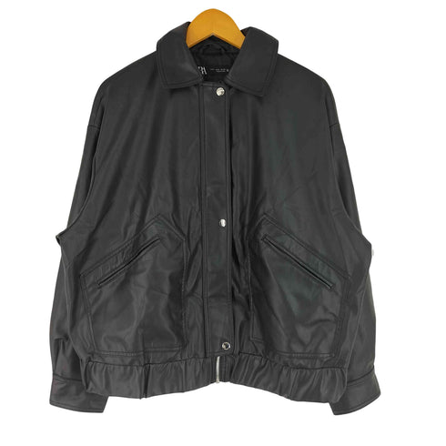 ザラ ZARA フェイクレザー ジャケット レディース US M
