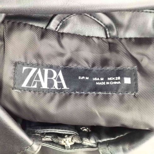 ザラ ZARA フェイクレザー ジャケット レディース US M