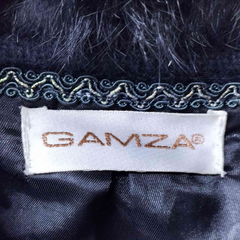 GAMZA ウール混 ファー モヘア シャギー カーディガン レディース