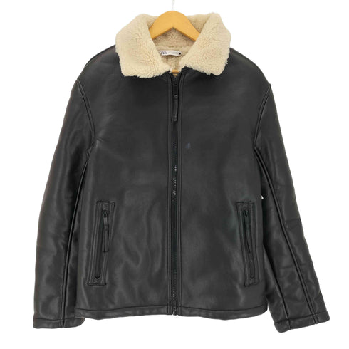 ザラ ZARA 裏ボア フェイクレザージャケット メンズ M