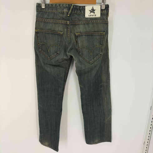 リーバイス Levis スターパッチ 日本製 ローライズ エイジング ストレートデニムパンツ/Y2K レディース US:28-29
