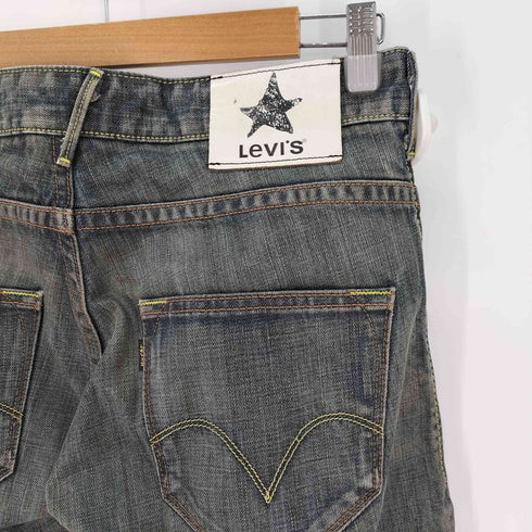 リーバイス Levis スターパッチ 日本製 ローライズ エイジング ストレートデニムパンツ/Y2K レディース US:28-29