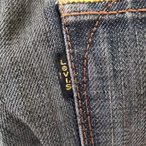 リーバイス Levis スターパッチ 日本製 ローライズ エイジング ストレートデニムパンツ/Y2K レディース US:28-29