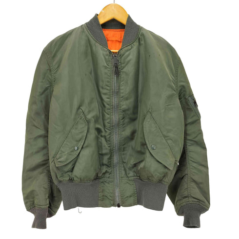 アルファインダストリーズ ALPHA INDUSTRIES 90S USA製 旧タグ IDEALジップ MA-1 フライトジャケット メンズ import:M