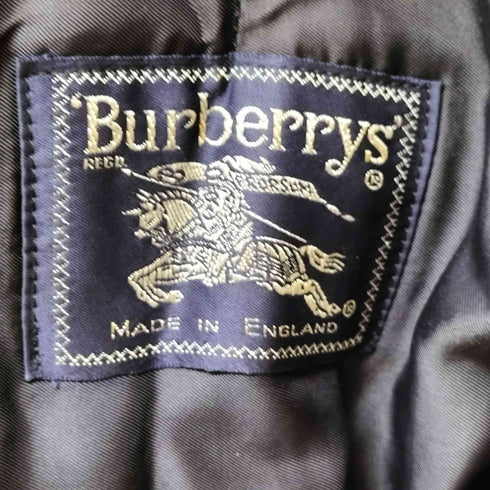 バーバリーズ BURBERRYS 80-90S MADE IN ENGLAND ライナー付 裏地ノバチェック 比翼 ステンカラーコート メンズ