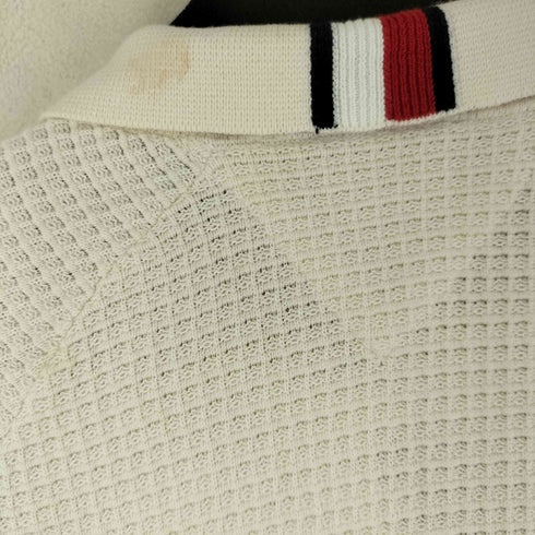 トミーヒルフィガー TOMMY HILFIGER ワンポイントロゴ刺繍 ワッフル生地 ショートスリーブ ポロシャツ メンズ import:L