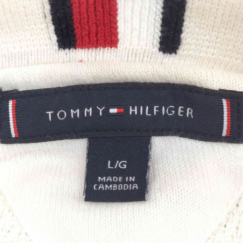 トミーヒルフィガー TOMMY HILFIGER ワンポイントロゴ刺繍 ワッフル生地 ショートスリーブ ポロシャツ メンズ import:L
