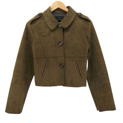 ザラ ZARA SHORT FAUX SUEDE JACKET フェイクスエード ショートジャケット レディース import:XS