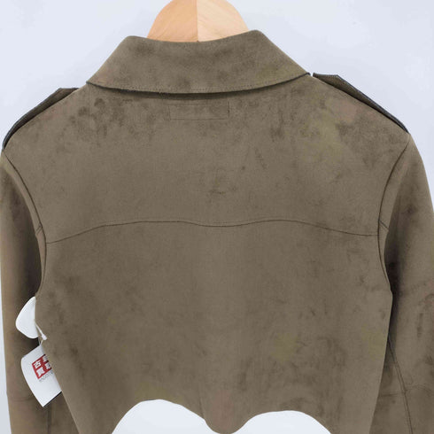 ザラ ZARA SHORT FAUX SUEDE JACKET フェイクスエード ショートジャケット レディース import:XS