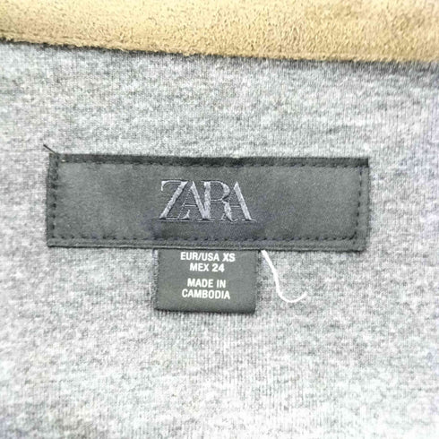 ザラ ZARA SHORT FAUX SUEDE JACKET フェイクスエード ショートジャケット レディース import:XS
