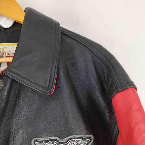 アヴィレックス AVIREX オールレザー スタジアムジャケット メンズ import:XL