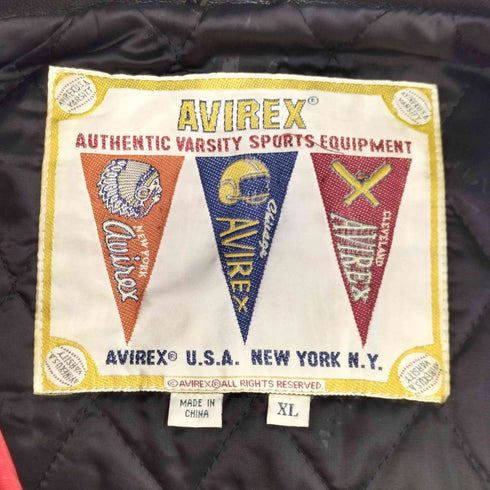 アヴィレックス AVIREX オールレザー スタジアムジャケット メンズ import:XL