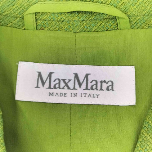 マックスマーラ MAX MARA MADE IN ITALY 白タグ ツイード テーラードジャケット レディース J 38