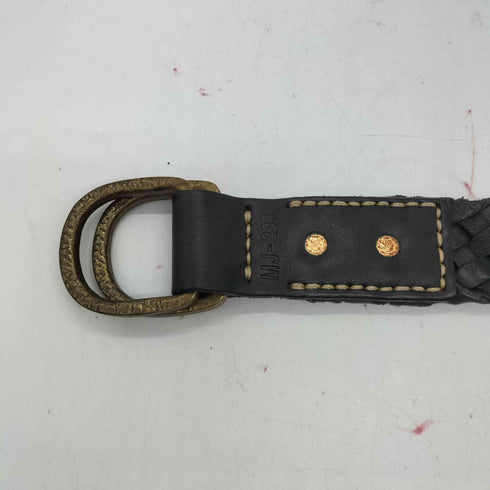 ダブルアールエルラルフローレン RRL RALPH LAUREN レザー 本革 編み込み メッシュ ダブル リング ベルト メンズ
