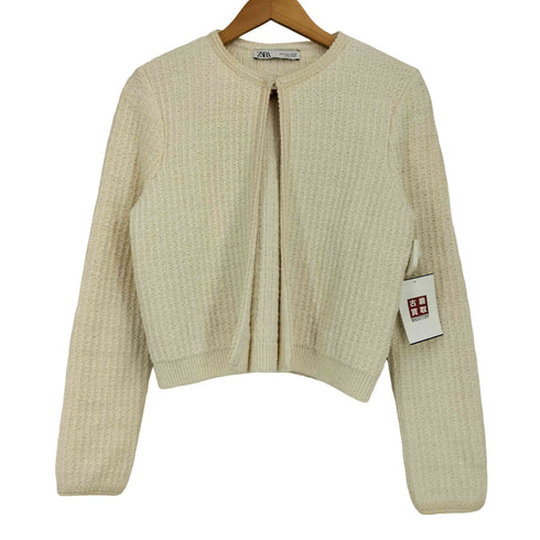 ザラ ZARA ツイードカーディガン レディース import:M