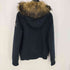 アバクロンビーアンドフィッチ Abercrombie & Fitch 比翼ボタン ジップインジップ フーデッド ファージャケット メンズ import:L