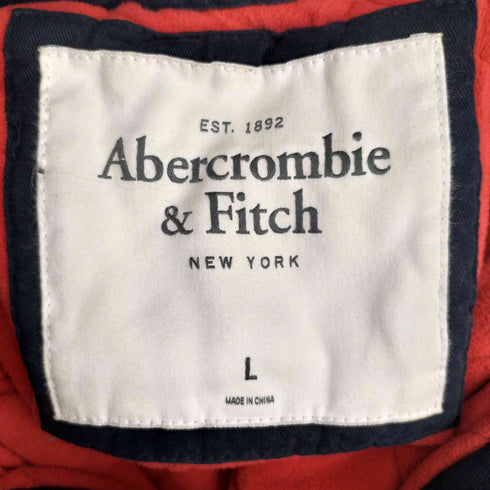 アバクロンビーアンドフィッチ Abercrombie & Fitch 比翼ボタン ジップインジップ フーデッド ファージャケット メンズ import:L