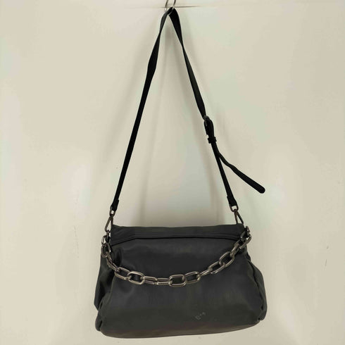 ザラ ZARA フェイクレザーチェーンショルダーバッグ メンズ