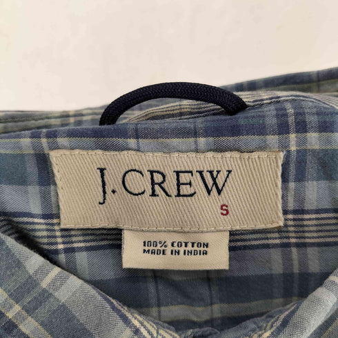 ジェイクルー J.CREW チェック柄 ハーフボタン 半袖 シャツ メンズ S