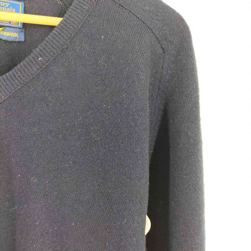 ペンドルトン PENDLETON 80s Country Traditionals カントリートラッド Vネック ウールニット メンズ M