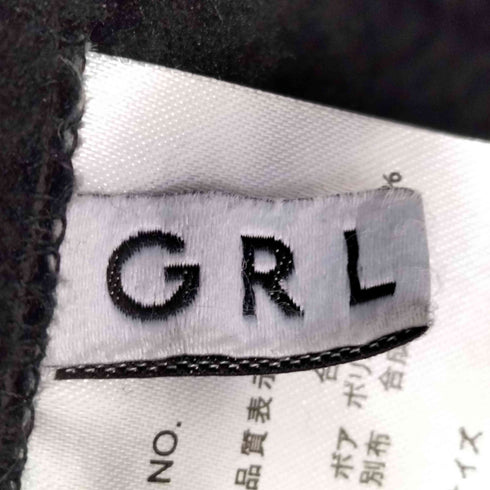 グレイル GRL ベルトネックムートンパイピングレザーブルゾン レディース FREE