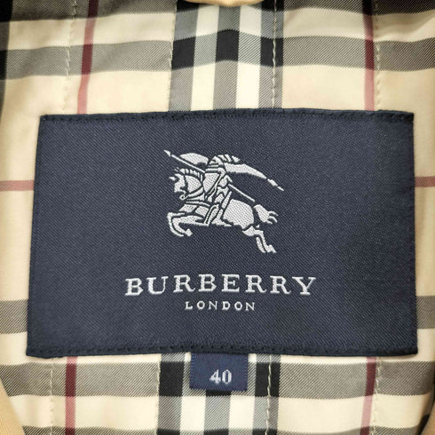 バーバリーロンドン BURBERRY LONDON 裏地ノバチェック ライナー付 ロングコート レディース 40
