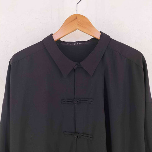 ノーアイディーブラック NO ID.BLACK レギュラーカラー チャイナ 長袖 シャツ メンズ ONE SIZE