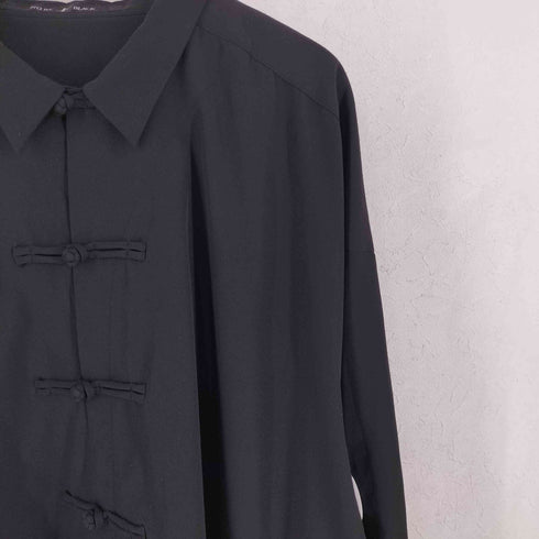 ノーアイディーブラック NO ID.BLACK レギュラーカラー チャイナ 長袖 シャツ メンズ ONE SIZE