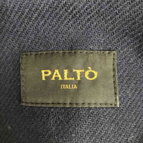 PALTO ナイロン混 4つポケ パッチポケット 比翼ボタン ノーカラーコート レディース JPN:40