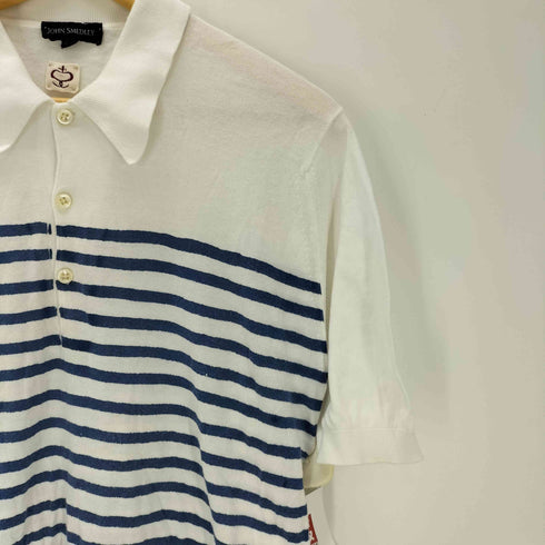 ジョンスメドレー JOHN SMEDLEY ボーダー ポロシャツ シーアイランドコットン メンズ import:S