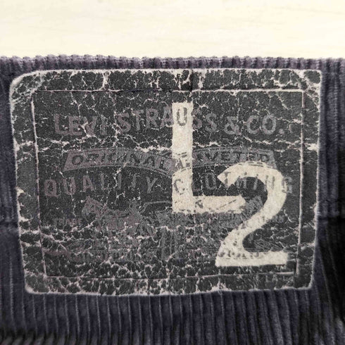 リーバイス Levis 90-00s L2 ボタン裏977刻印 白タブ ルーズシルエット 太畝コーデュロイパンツ メンズ