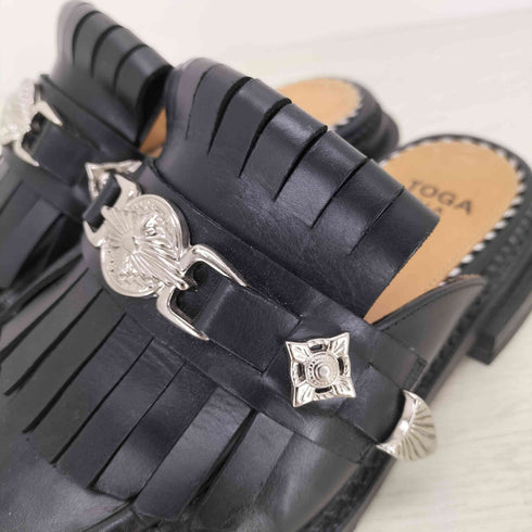 トーガプルラ TOGA PULLA タッセル フリンジ ミュールローファー レディース 36