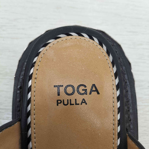 トーガプルラ TOGA PULLA タッセル フリンジ ミュールローファー レディース 36