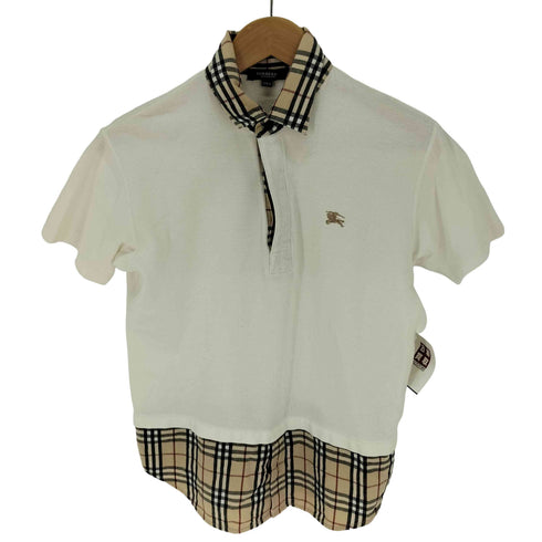バーバリー BURBERRY ノバチェック フェイクレイヤード ポロシャツ レディース 150A