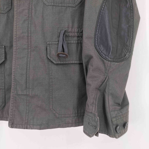 ディーゼル DIESEL レザー エルボーパッチ リップストップ ミリタリー ジャケット メンズ