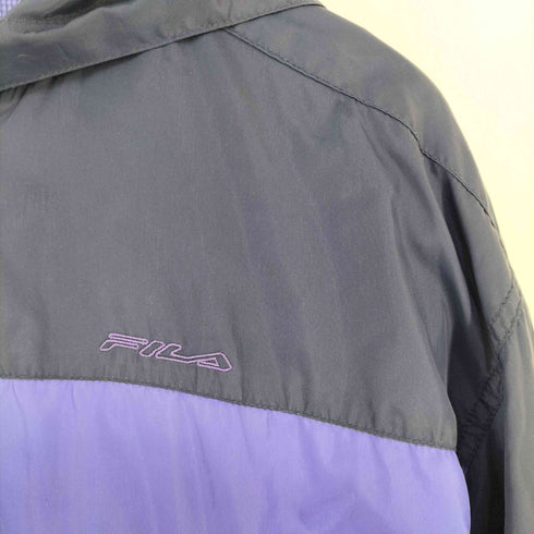 フィラ FILA 90s マカオ製 ナイロン フーデッド ジャケット メンズ L