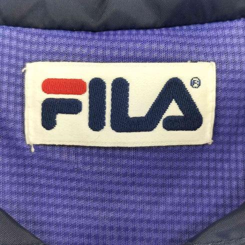 フィラ FILA 90s マカオ製 ナイロン フーデッド ジャケット メンズ L