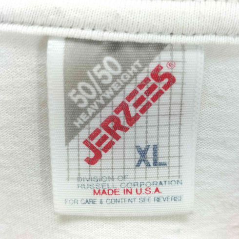 ジャージーズ JERZEES USA製 プリントデザイン クルーネック Tシャツ メンズ JPN:XL