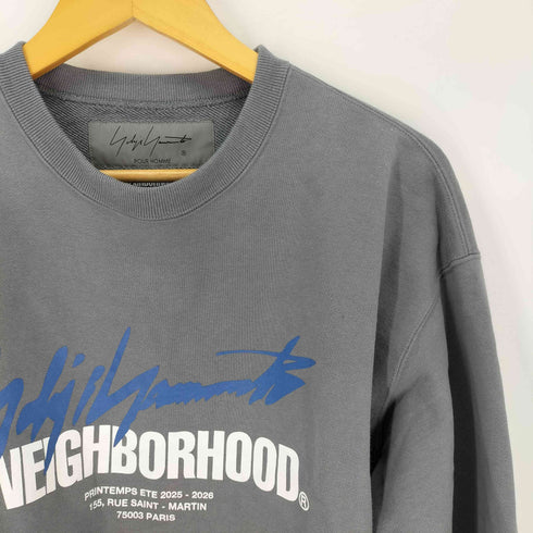 ヨウジヤマモトプールオム Yohji Yamamoto POUR HOMME SWEAT SHIRT LS グラフィックプリントスウェット メンズ JPN:M