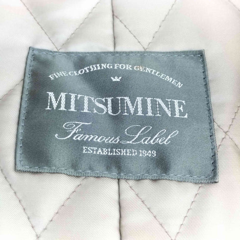 ミツミネ MITSUMINE 比翼ボタン 裏地キルティング ステンカラーコート メンズ L