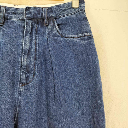 ファーラー FARAH タック ジップフライ ワイド デニム パンツ レディース 28
